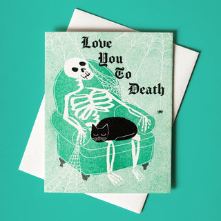 Love You To Death - Risograph Card