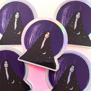 Mother of the Moon | Moon Goddess Holographic Sticker