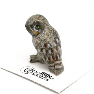 Little Critterz | Phantom Great Gray Owl Porcelain Miniature