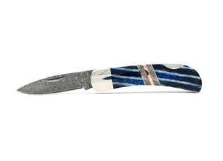 Santa Fe Stoneworks | Blue Mammoth Tooth 3" Lockback Knife - Single