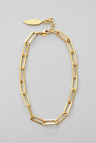 David Aubrey Jewelry | Gold Paperclip Chain Necklace