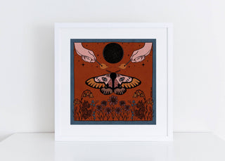 Mother of the Moon | Moth to the Flame Giclee Art Print
