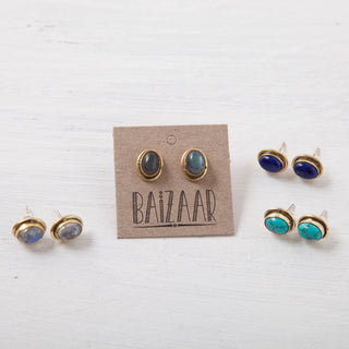 Baizaar | Stone Stud Earrings
