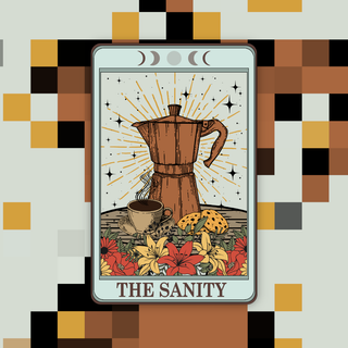 The Sanity Coffee Tarot Card - Sticker