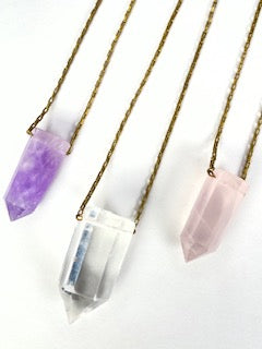 Indie South | Large Chunky Crystal Pendant Statement Necklace