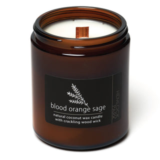 Blood Orange Sage - 8 oz. Wood Wick Coconut Wax Candle