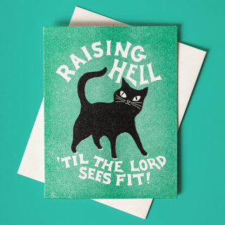 Raising Hell - Risograph Card