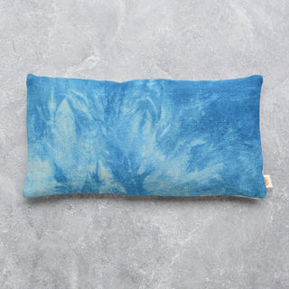 Minor Thread | Indigo Blue Dyed Linen - Oversized Eye Pillow Shibori Mint