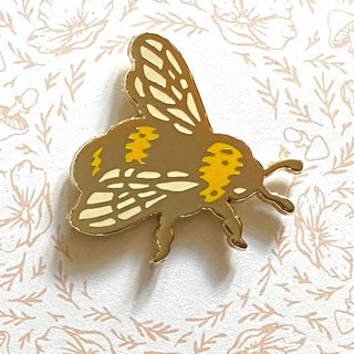Mustard Beetle | Bumble Bee Enamel Pin 1.25”