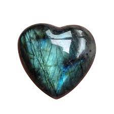 Labradorite Heart Palm Stone