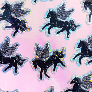 Pegasus Constellation Glitter Sticker
