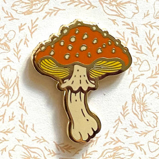 Mustard Beetle | Mushroom Enamel Pin