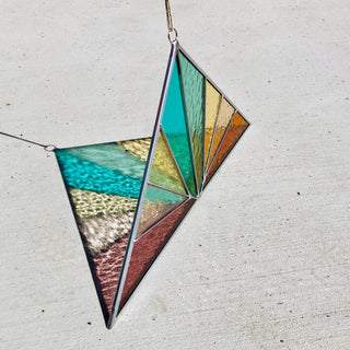Debbie Bean | Stained Glass Panel - Large Triangle