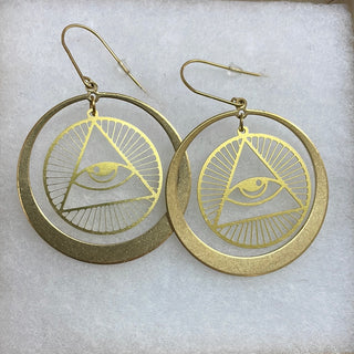 Triangle Eye Hoop Earrings